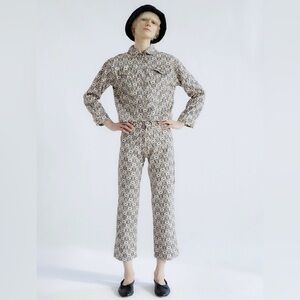 TACH CLOTHING Olaya FLORAL PRINT Denim Pants
